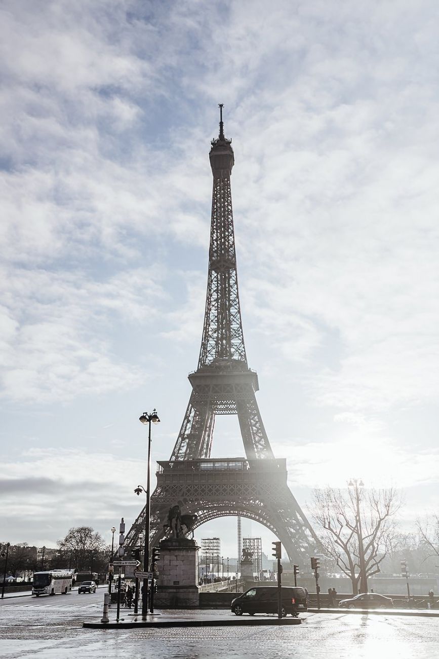 Paris mit Hund: Spaziergang am Eifelturm