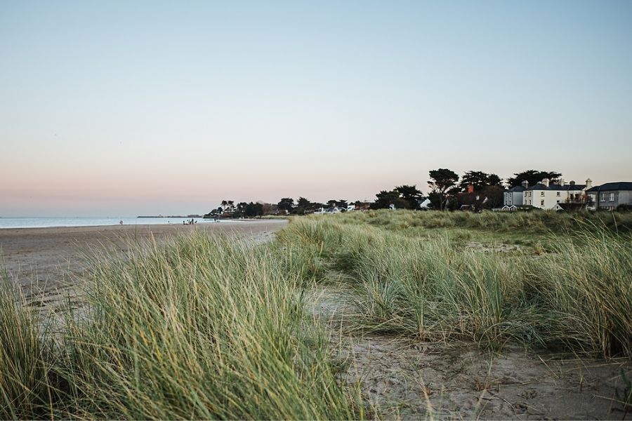 Hundestrand Burrow Beach, in Howth Dublin Irland