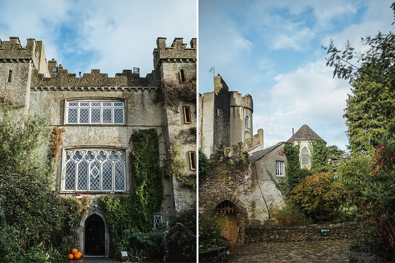 Mit Hund am Malahide Castle, Dublin Irland