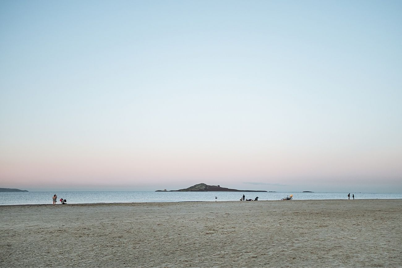 Hundestrand Burrow Beach, in Howth Dublin Irland